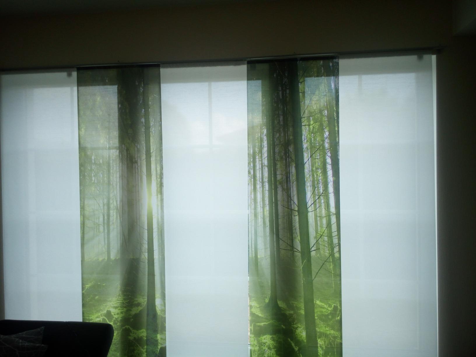 Home Fashion Schiebegardine Rom 245x60 Weiß mit Zubehör