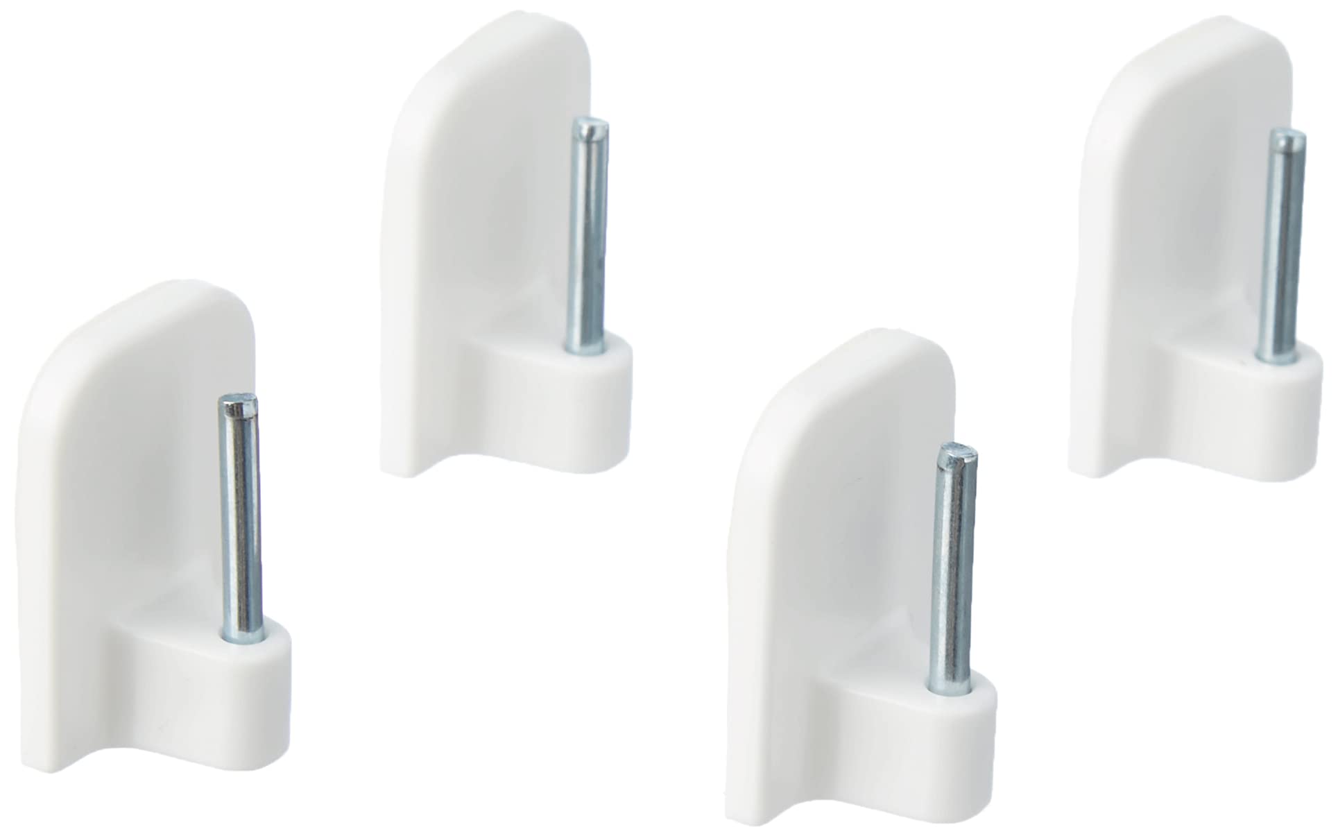 GARDINIA Chicago Klebehaken Vitragestangen 11mm weiß 4 Stk