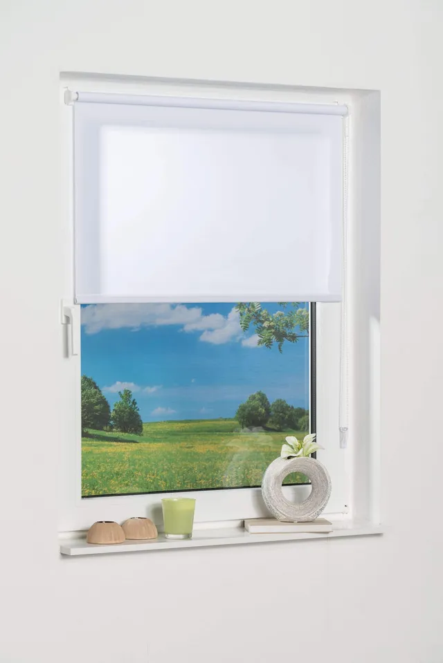K-Home Minirollo Klemmfix 40x150 cm Weiß Tageslicht