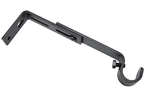 GARDINIA Memphis Träger Ø16mm Schwarz-Matt 10-14cm 2 Stück