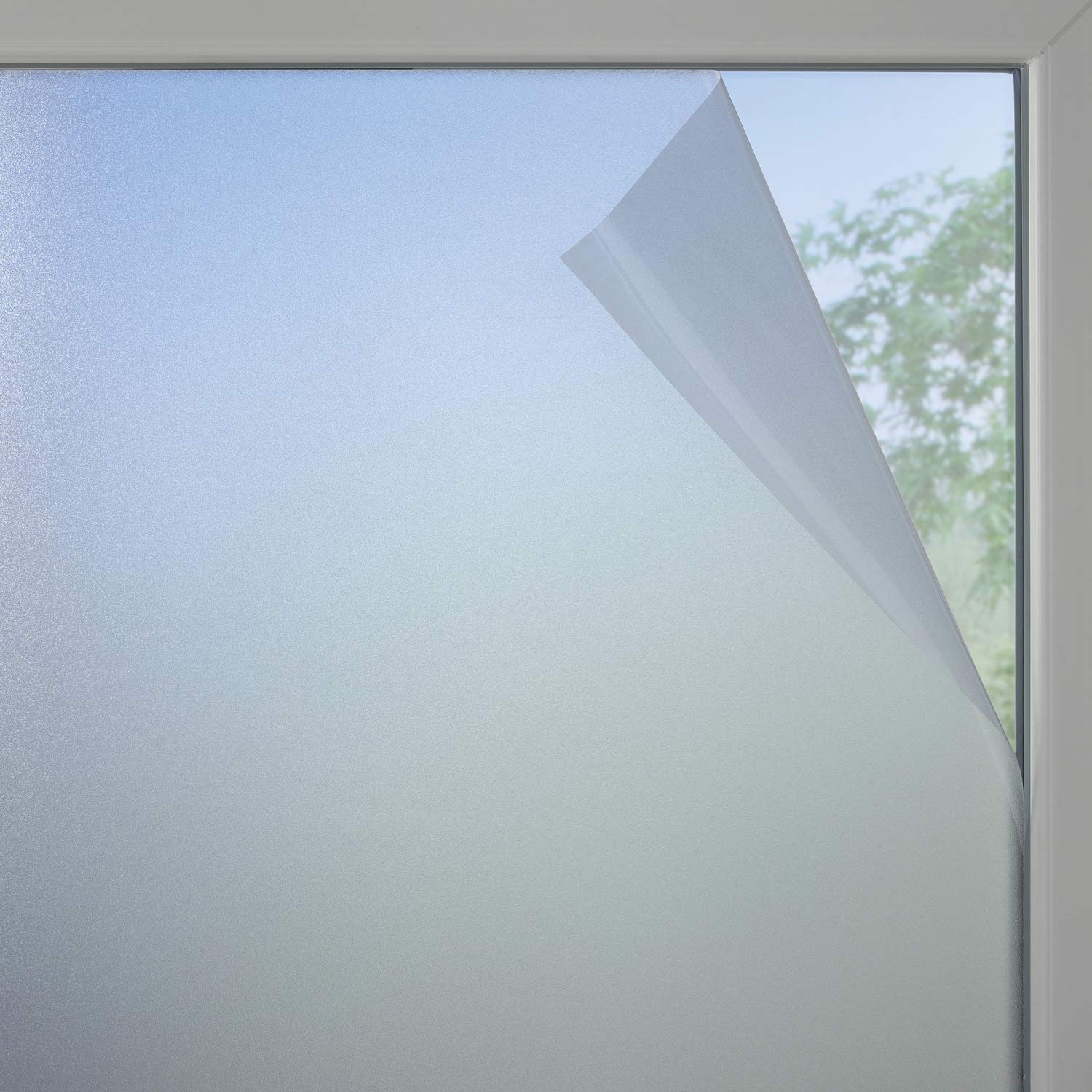 GARDINIA Solid Fensterfolie Milchglas 90x200 cm Weiß-matt