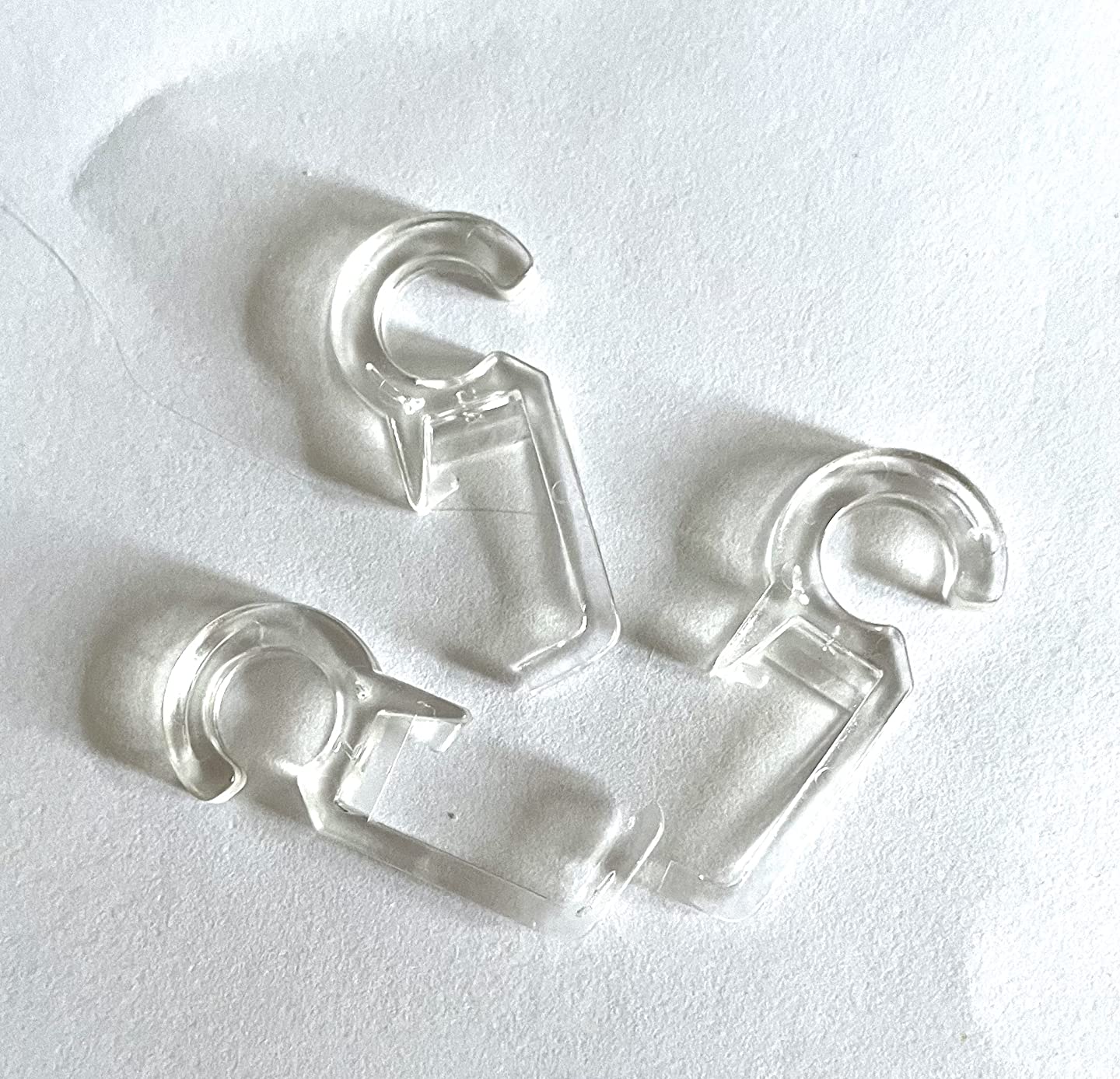 GARDINIA Chicago Faltenlegehaken Transparent 10 Stück