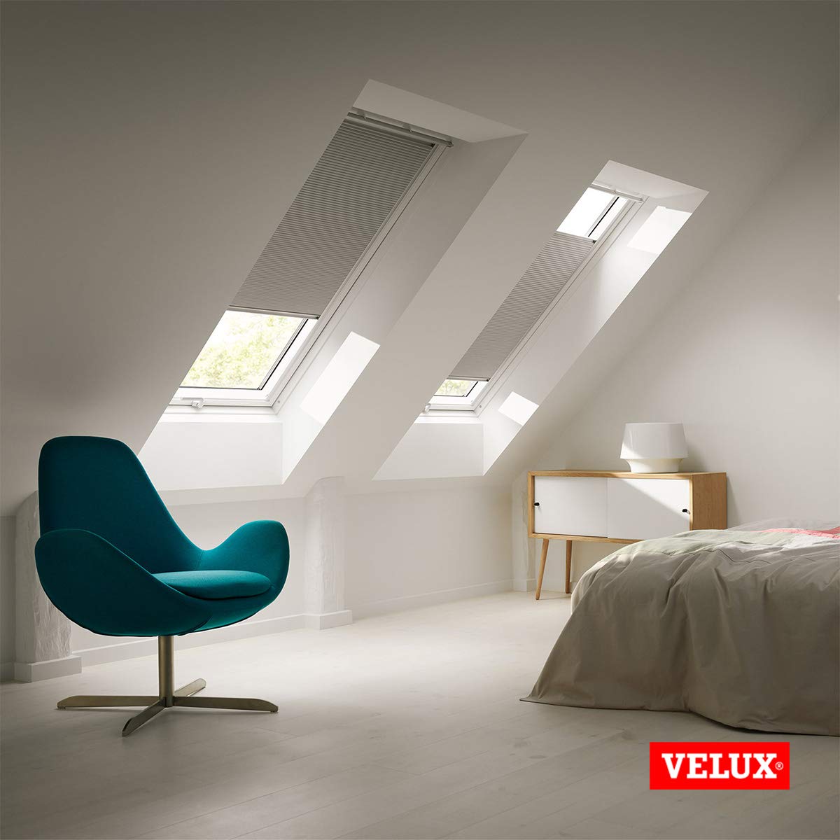 Velux Wabenplissee CK02 Weiß Verdunkelung Dachfenster