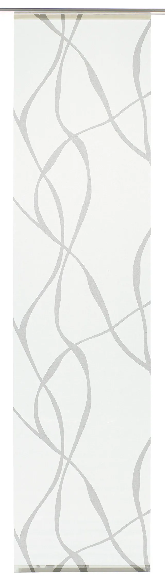 GARDINIA Solid Flächenvorhang Wave weiß-grau 60x245 cm