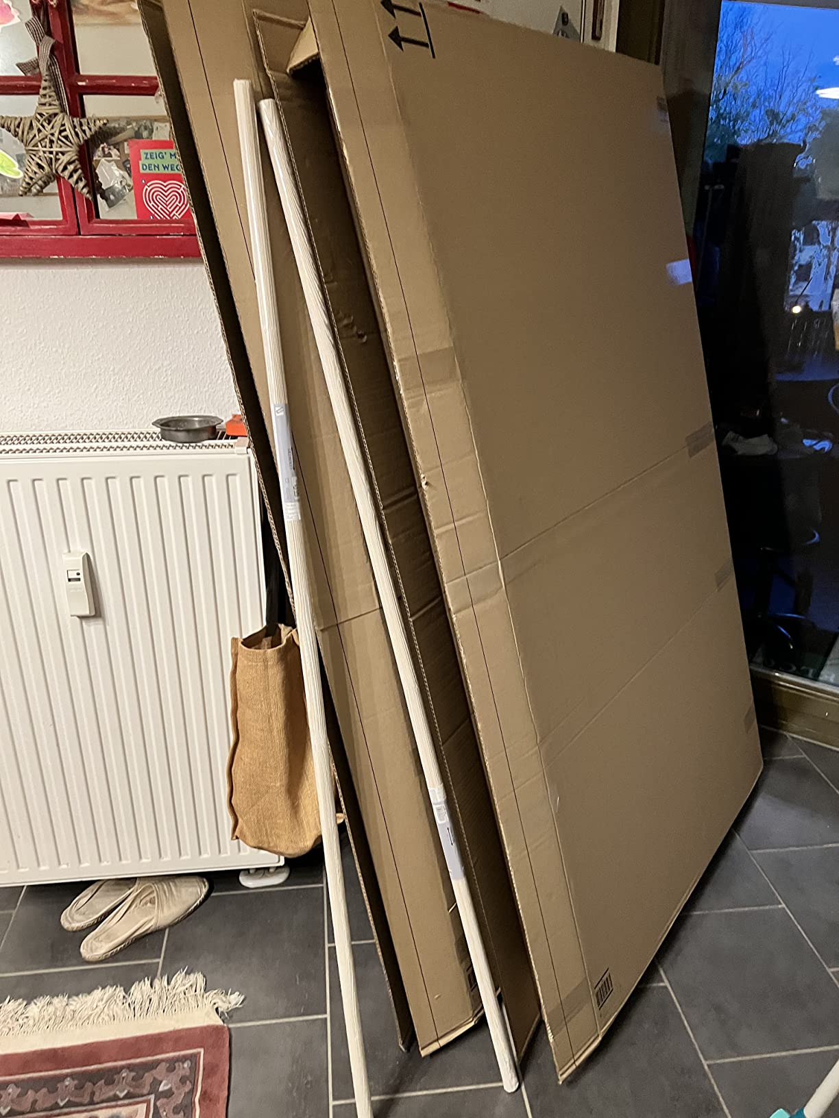 GARDINIA Country Gardinenstange Holz 160cm Castel-Eiche