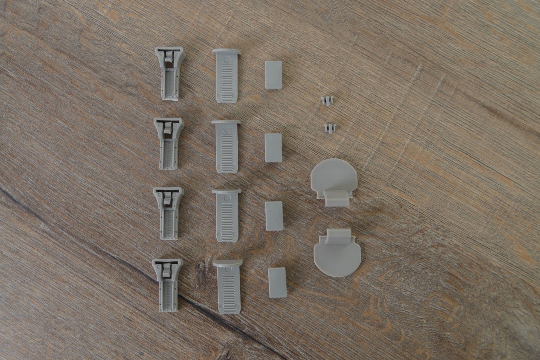 K-HOME Zubehör Plissee Klemmfix Silver Reparatur-Set