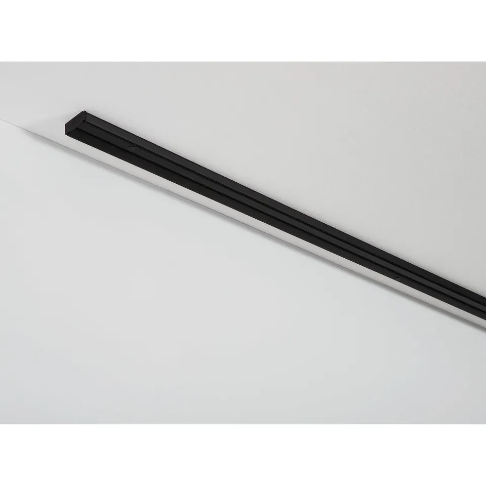 GARDINIA Chicago Vorhangschiene 1-läufig Schwarz 150 cm Set