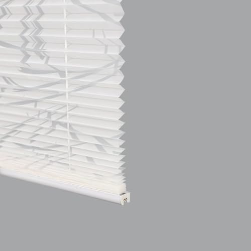 K-Home Plissee Klemmfix 65x210 cm Weiß Streifen Ausbrenner