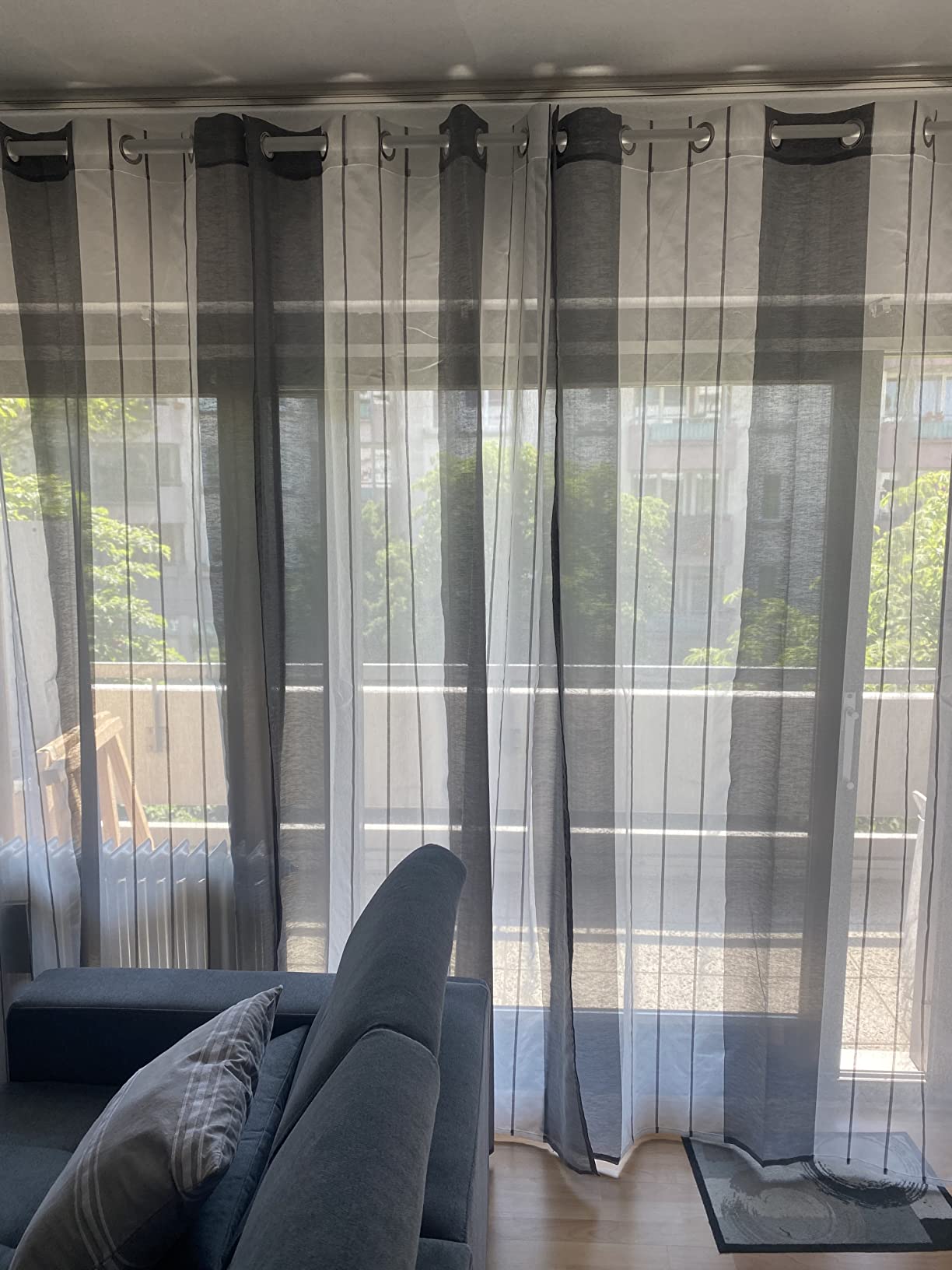Topfinel Gardinen Vorhänge Ösen Grün 140x240 cm 2er Set