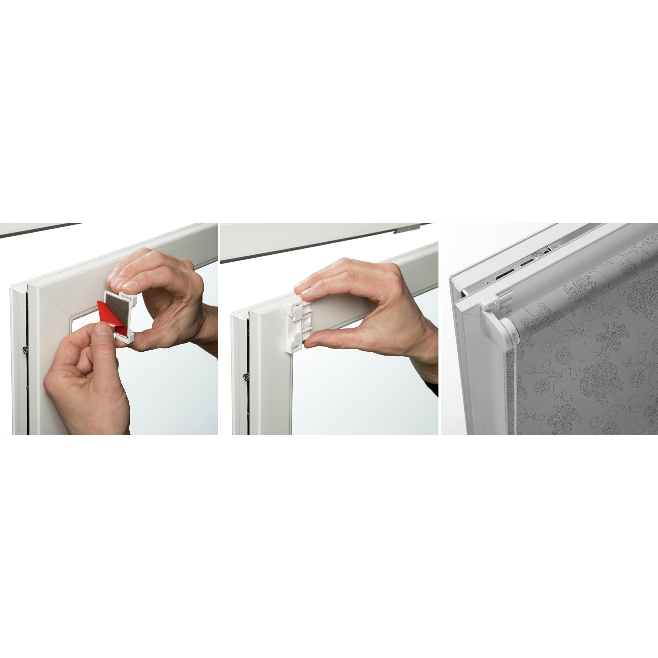 GARDINIA EASYFIX Rollo 721 Stickerei Silber 75x150 cm blickdicht