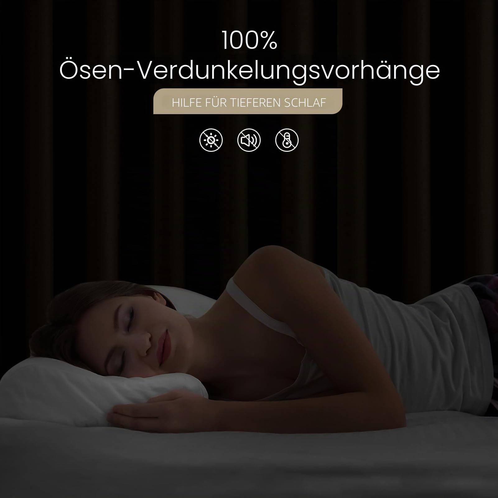 Topfinel Vorhang Ösen Verdunkelung Cream 300x240 cm blickdicht