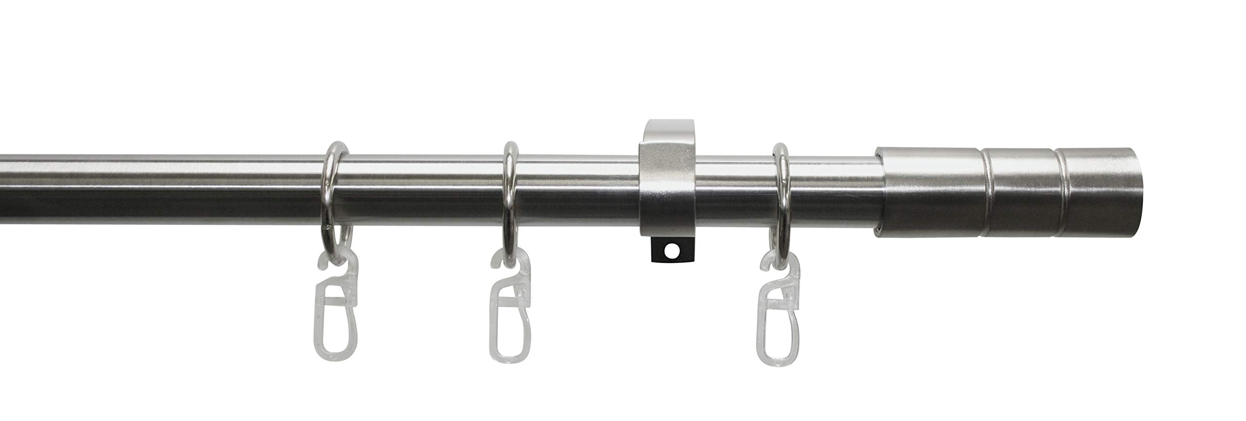 GARDINIA Kira Gardinenstange 160 cm Ø19 mm Edelstahl-Optik