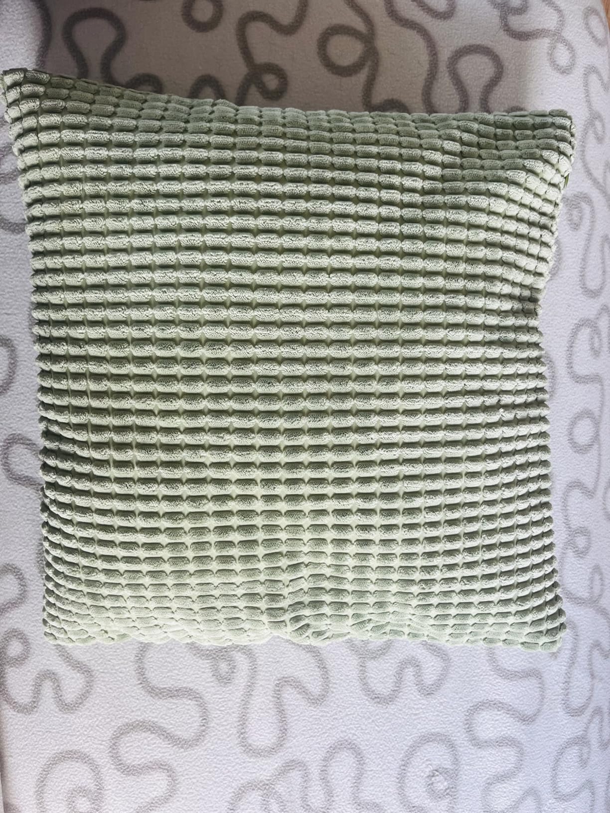 Topfinel Kissenbezüge Cord Grau 40x40 cm 4er Set