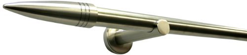Gardinia Chicago Omega Gardinenstange 200 cm Edelstahl-Optik Metall