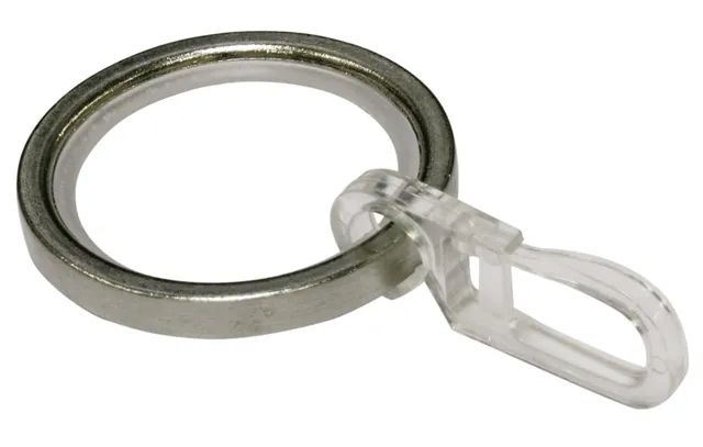 Gardinia Chicago Gardinenringe Edelstahl-Optik 10 Stück