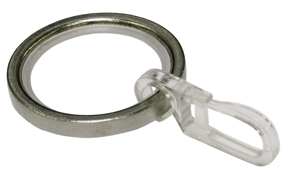 Gardinia Chicago Gardinenringe Edelstahl-Optik 10 Stück