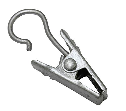 Gardinia Chicago Clipshaken silber-matt 10 Stück Metall