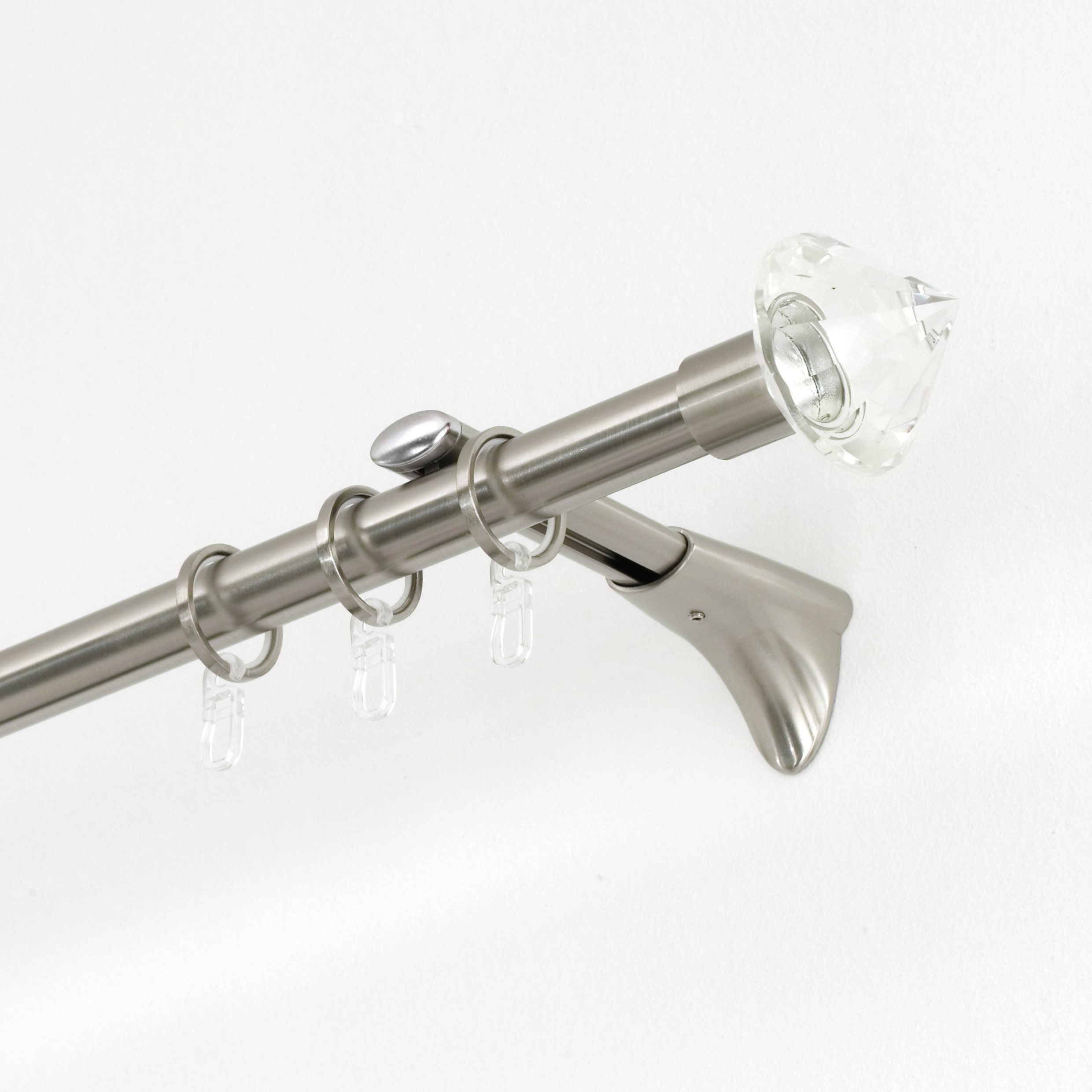 Gardinia Chicago Gardinenringe Edelstahl-Optik 10 Stück