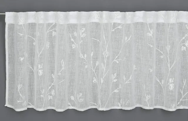 Gardinia Country Bistro-Gardine Natur 140 x 45 cm Stickerei