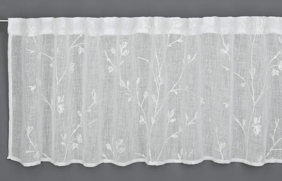 Gardinia Country Bistro-Gardine Natur 140 x 45 cm Stickerei