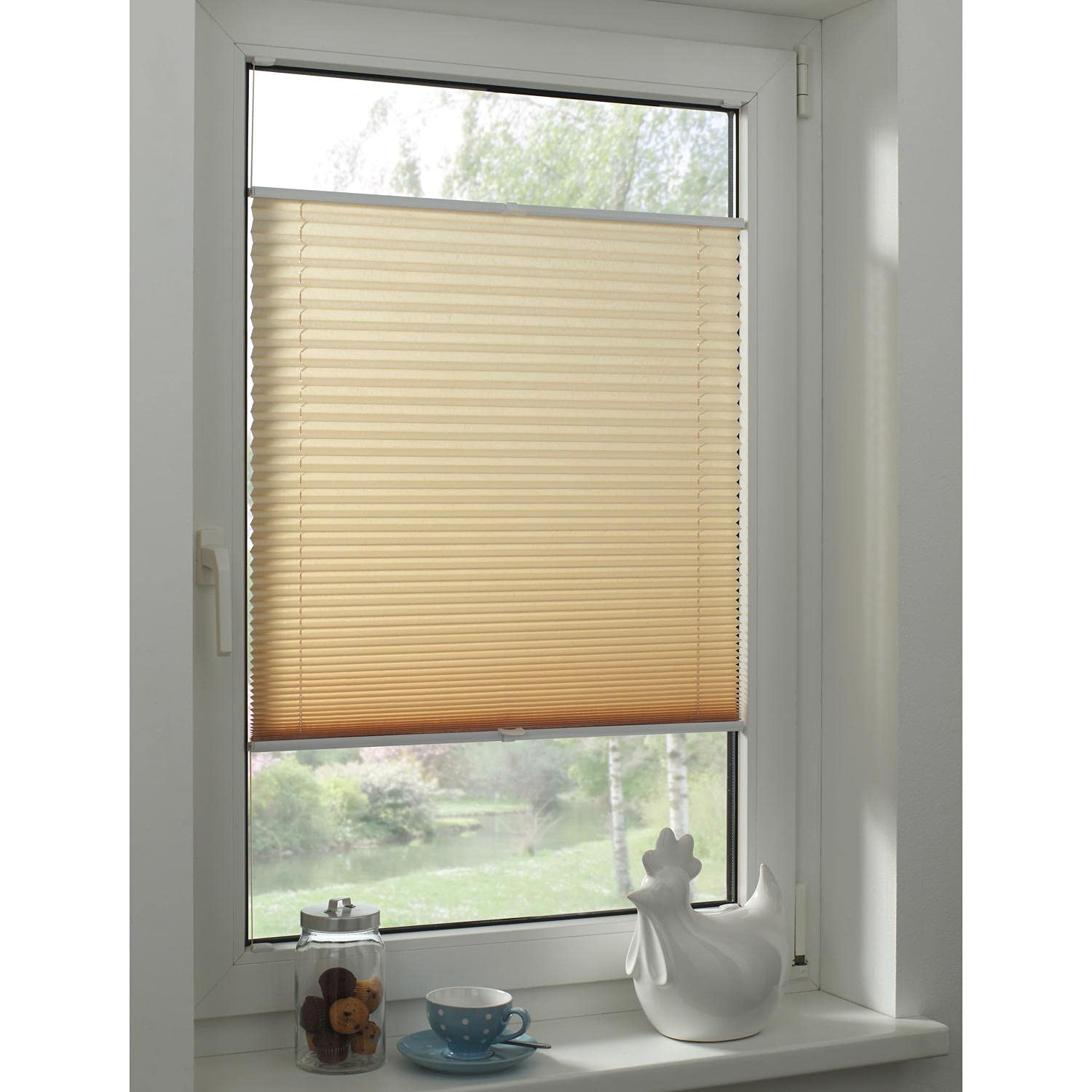 GARDINIA Plissee Concept 70x130 Beige Blickdicht