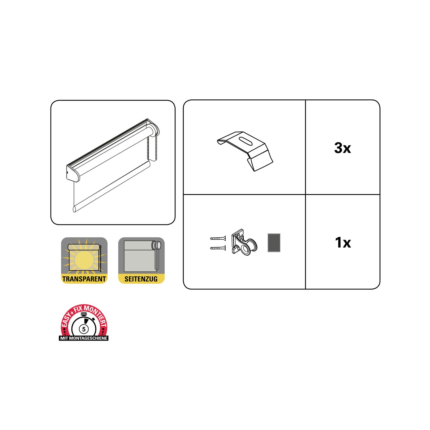 Gardinia EASYFIX Hygiene-Rollo Transparent 120x180 Folie