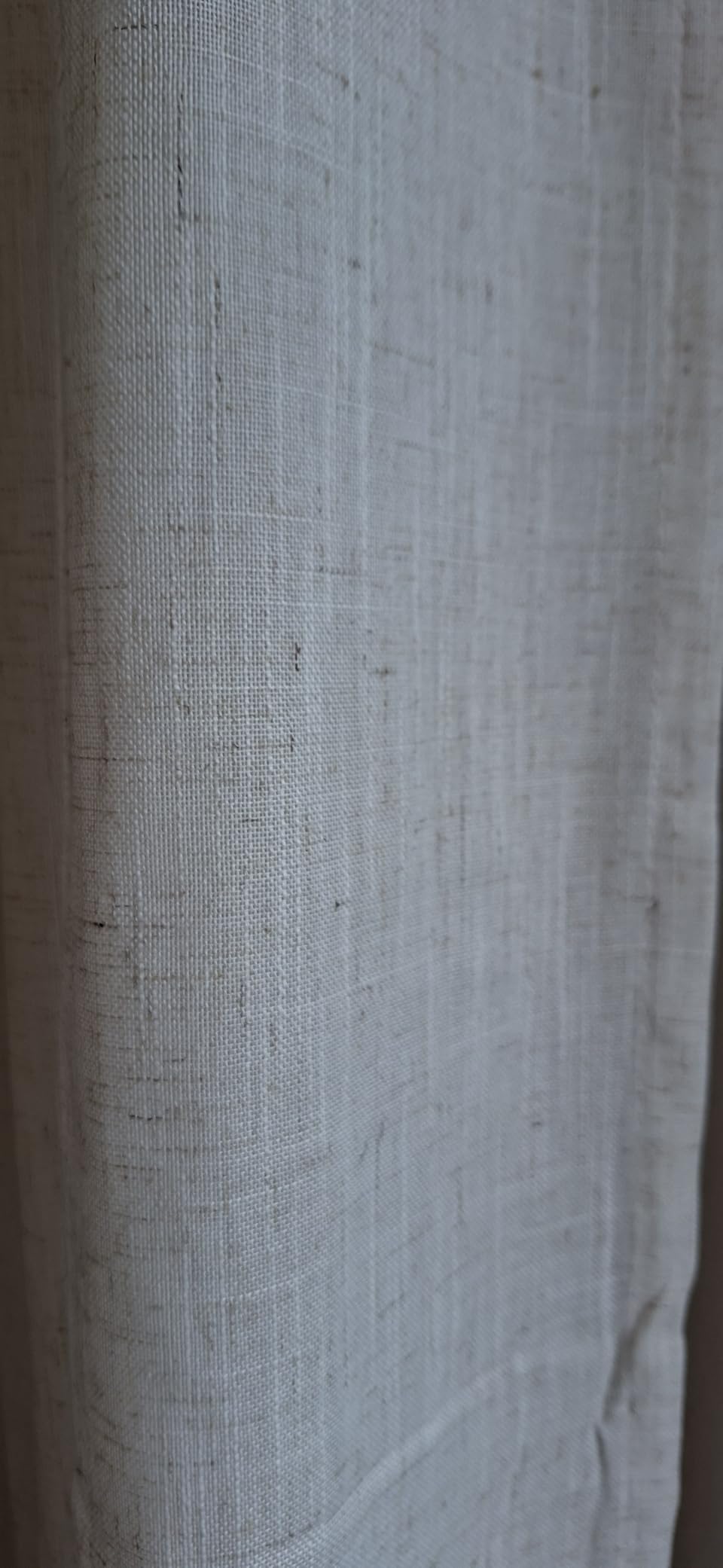 Topfinel Leinen Vorhänge 140x240 Beige 2er Set halbtransparent