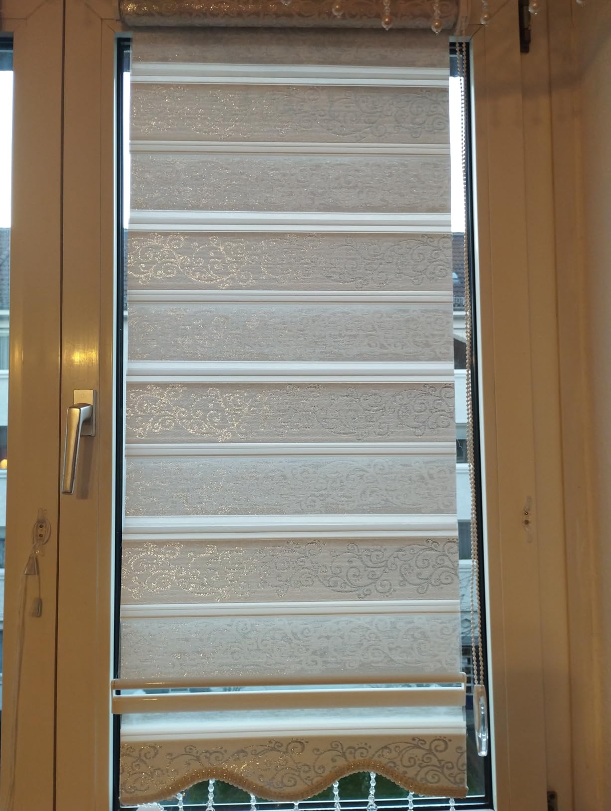 Brillant Doppelrollo Klemmfix 90x200 Schwarz-Silber blickdicht