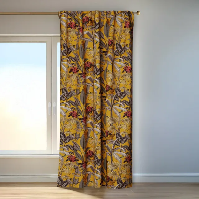 Homing Kelani Vorhang 140x245 cm Safran Blickdicht Jacquard
