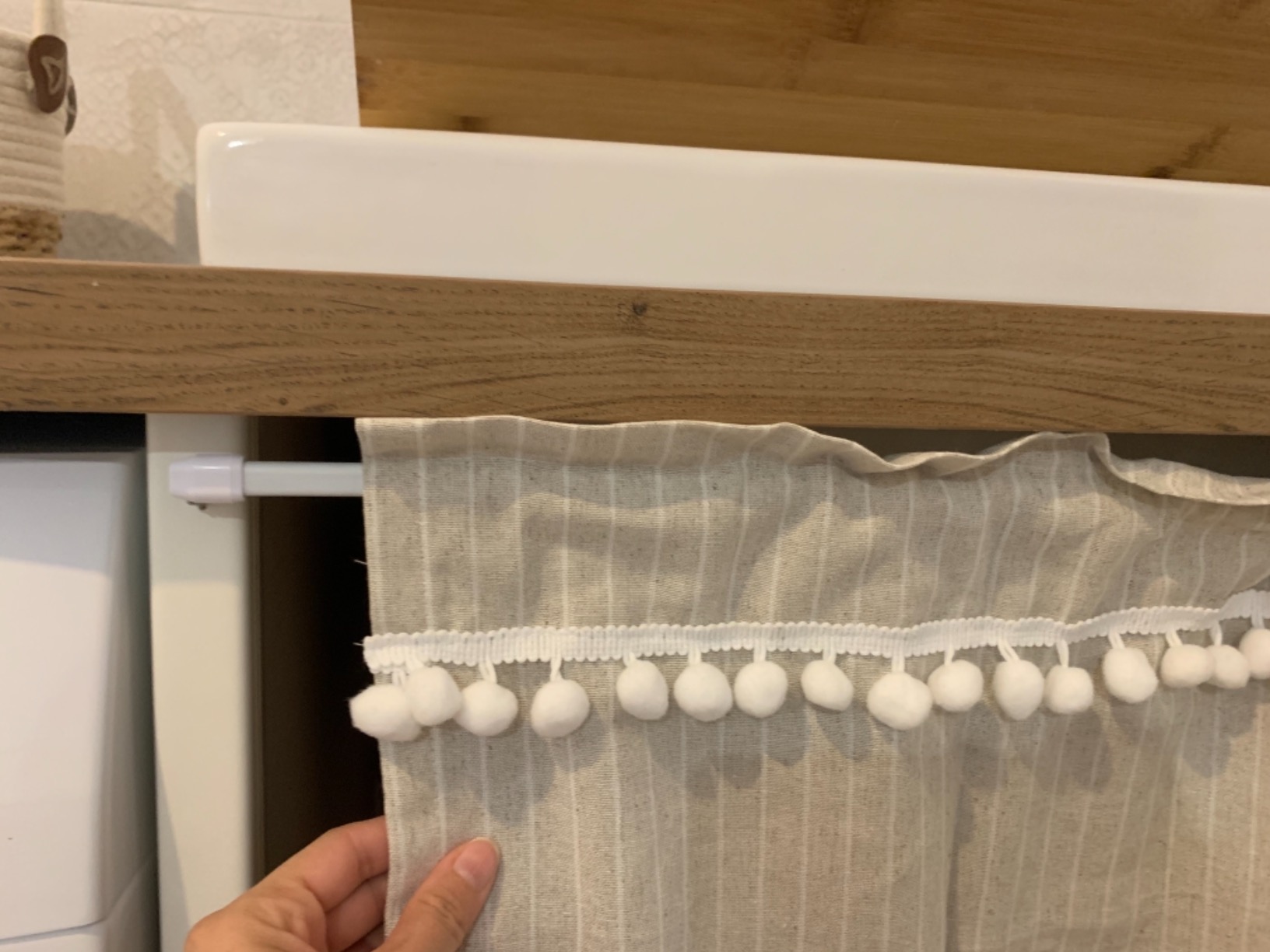 GARDINIA Denver Vitragestange weiß 30-50 cm 2 Stück