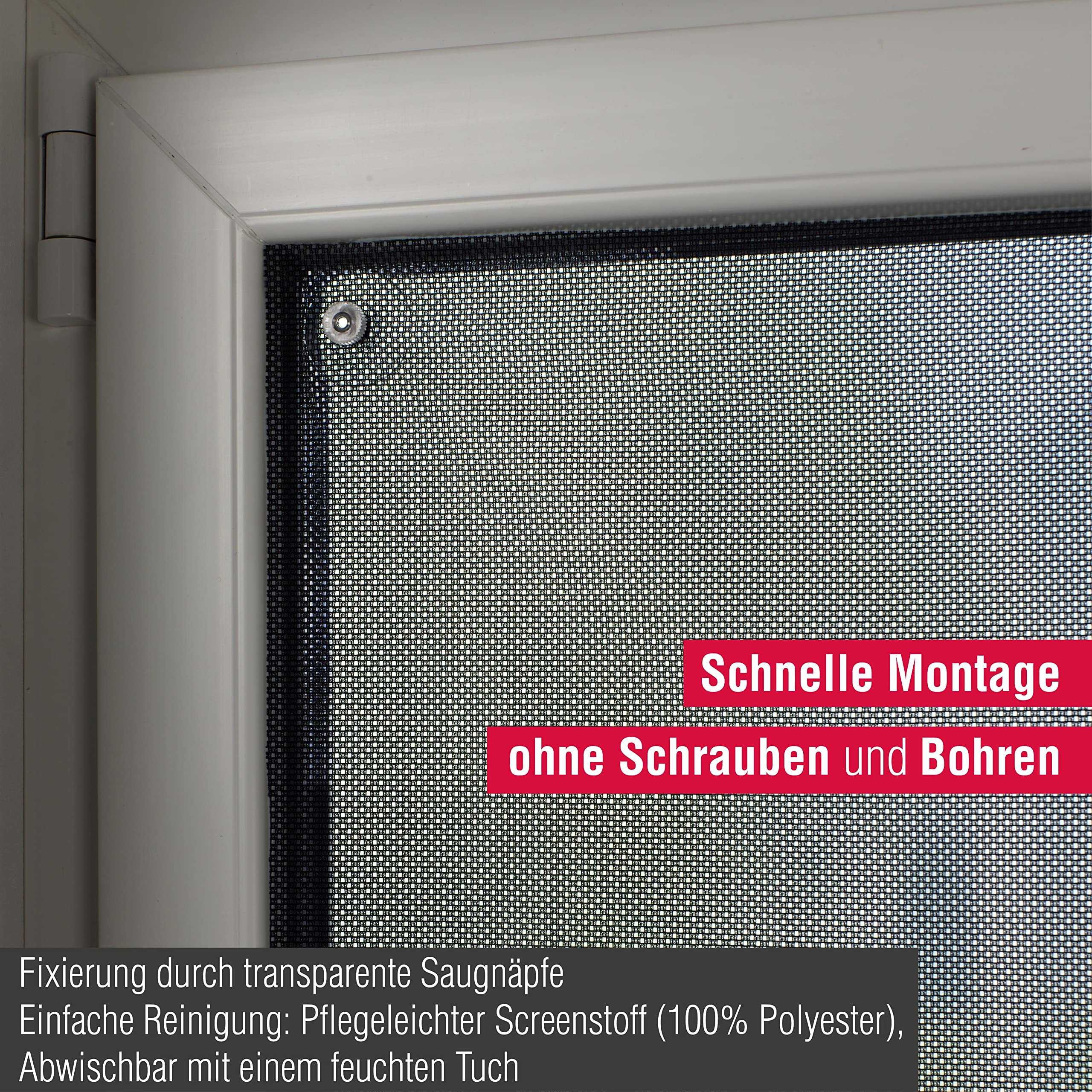 GARDINIA Solid Sonnenschutz schwarz 100x150 cm Hitzeschutz