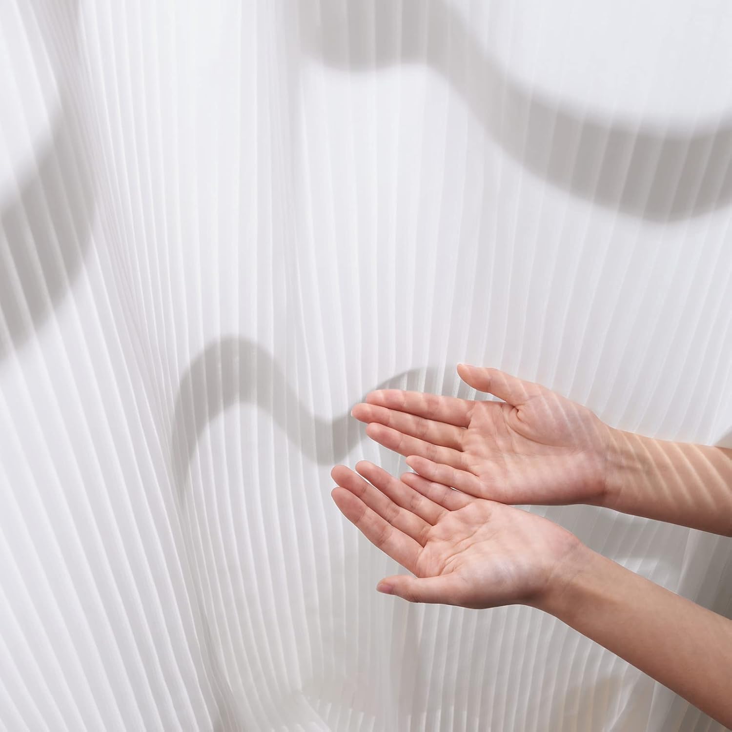 Topfinel Gardinen Ösen Vorhänge Weiß 140x225 cm 2er Pack