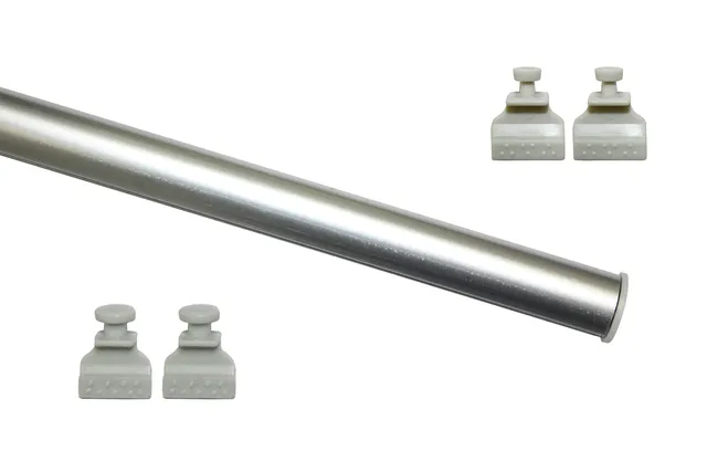 Gardinia Solid Unterprofil zum Klipsen 60 cm Silber Alu