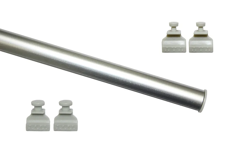 Gardinia Solid Unterprofil zum Klipsen 60 cm Silber Alu