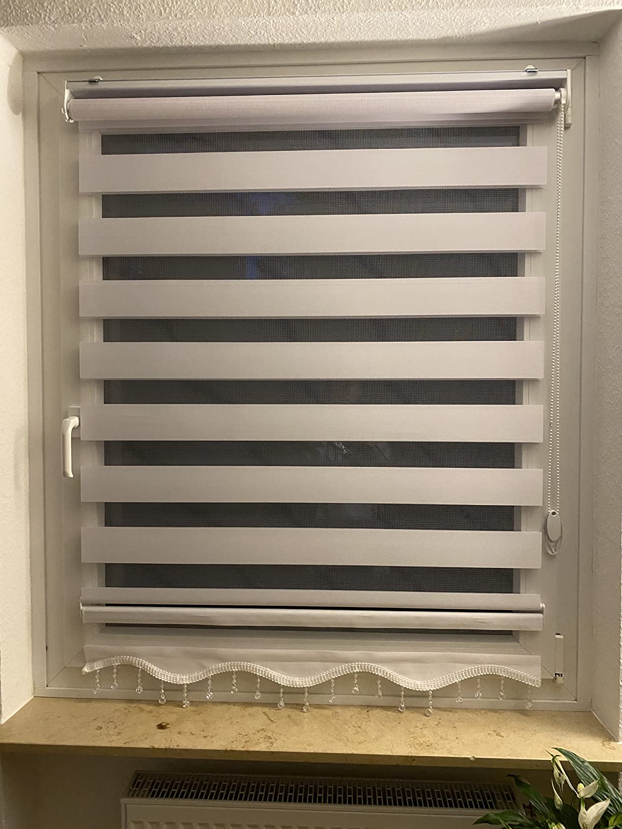 Brillant Doppelrollo Klemmfix Weiß 50 x 200 cm blickdicht