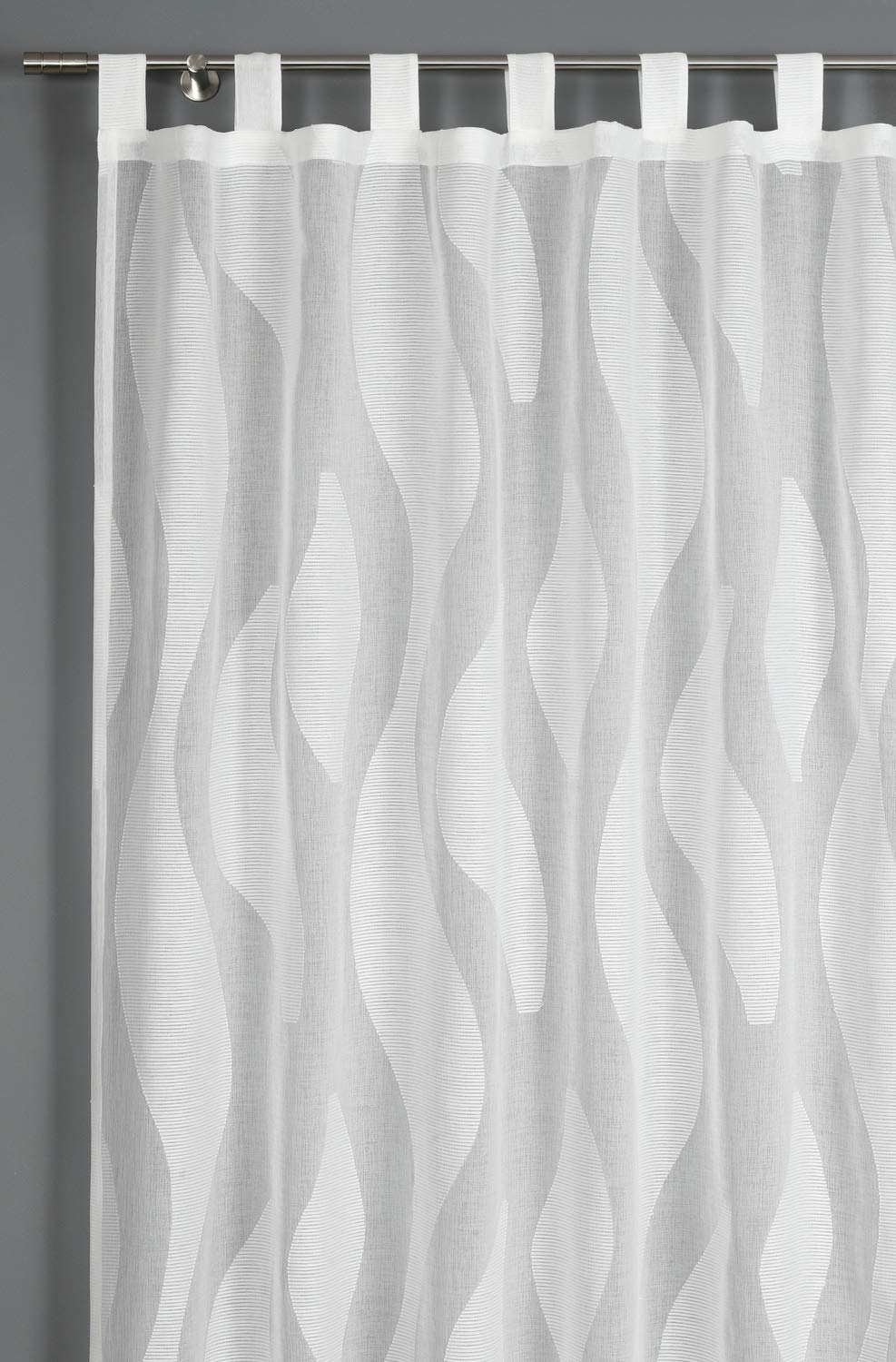 Gardinia Country Voile-Flock Vorhang Weiß 140x245 cm