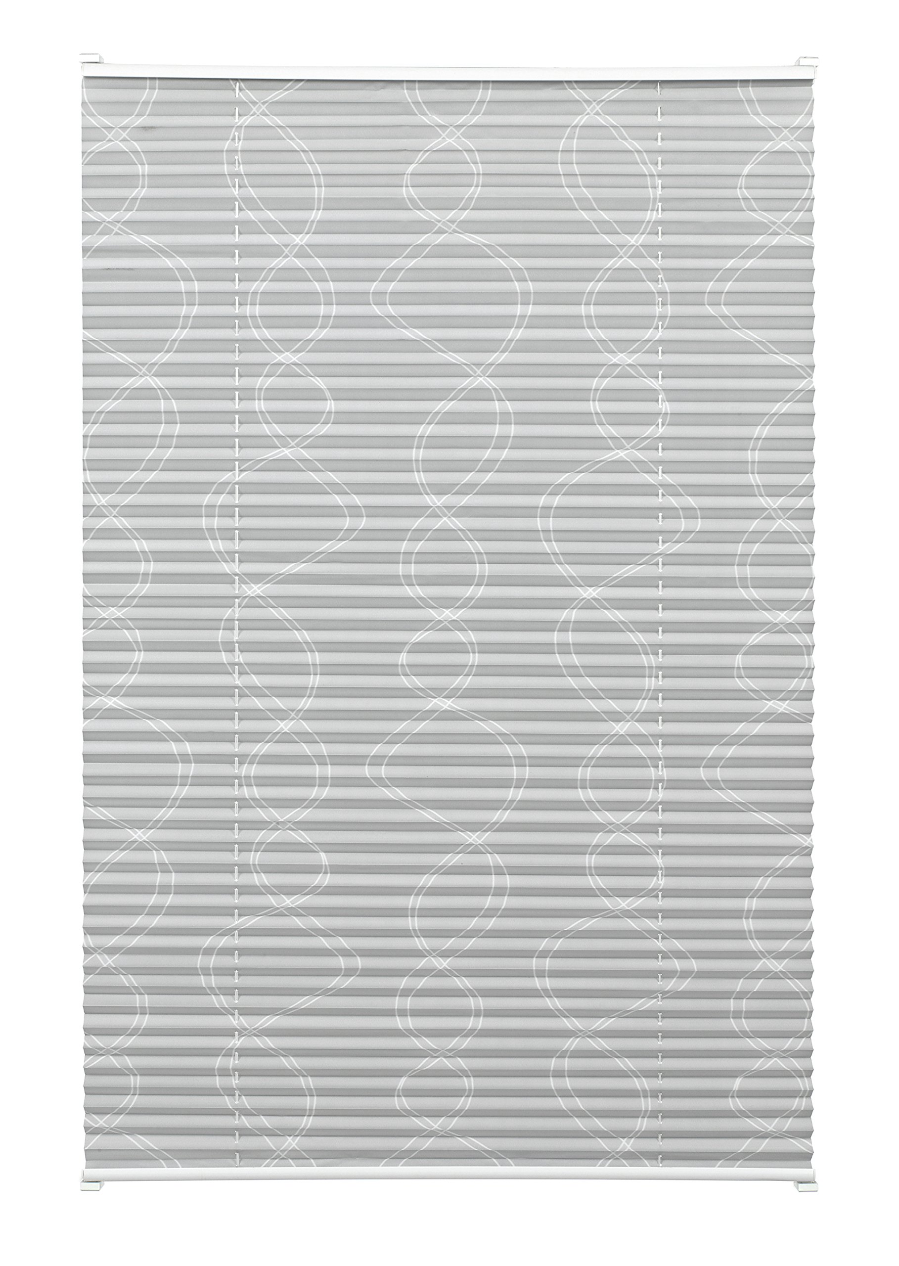 GARDINIA EASYFIX Plissee Curl Grau 50x130 cm blickdicht