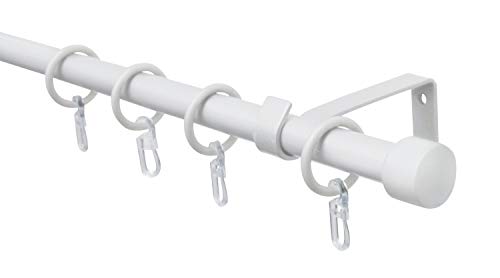 Gardinia Industrial Home Gardinenstange Cap Schwarz 130-240 cm
