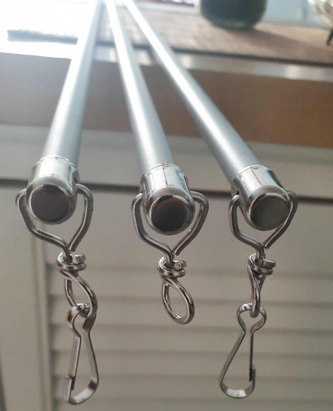 Gardinia Chicago Schleuderstab Weiß 75 cm 2 Stück Metall