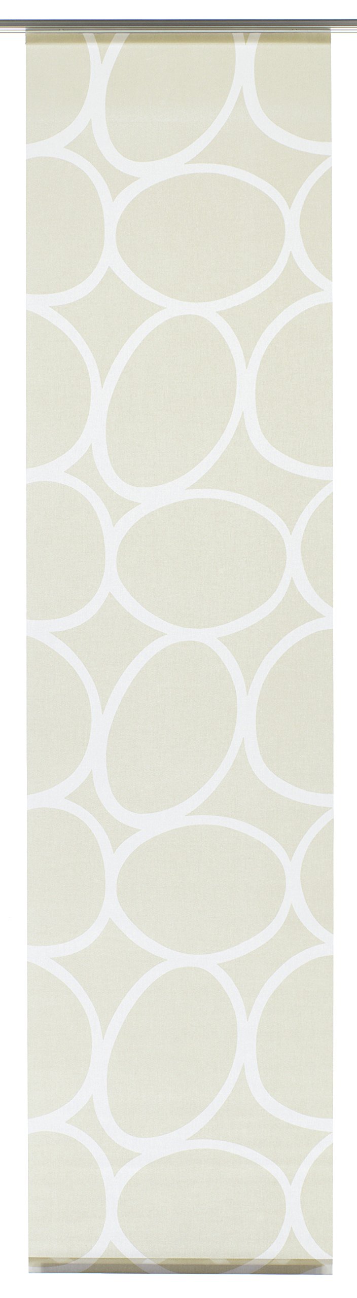 Gardinia Solid Flächenvorhang 60x245 cm Weiß Steine Lichtdurchlässig