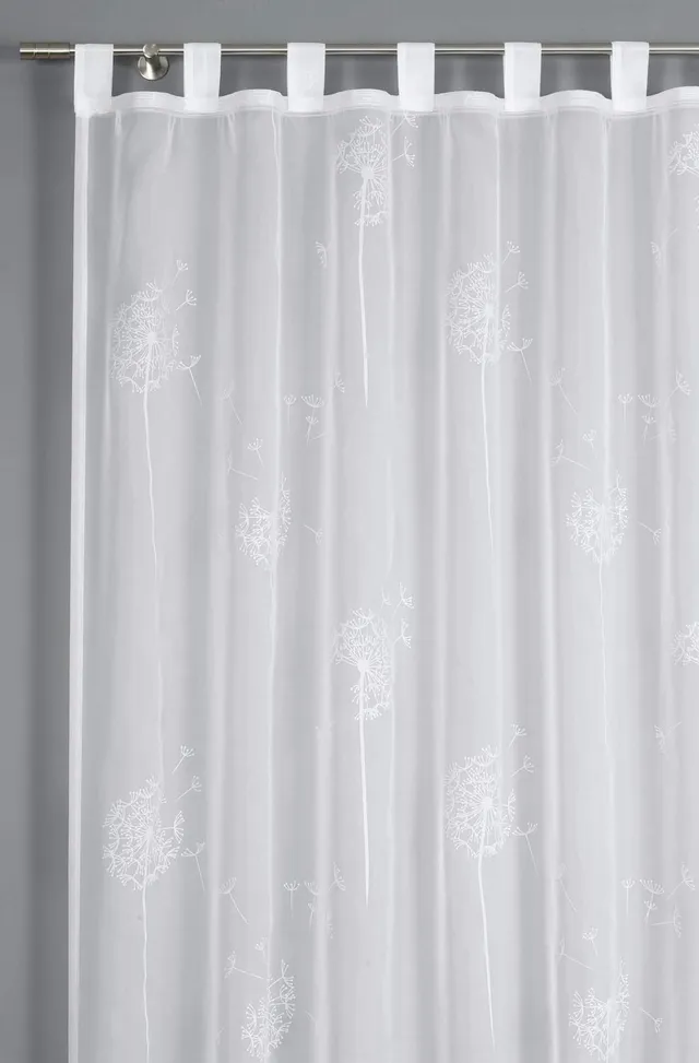 Gardinia Country Voile-Flock Vorhang Weiß 140x245 cm