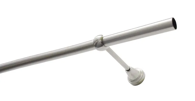 GARDINIA Chicago Ally Gardinenstangen-Set 160 cm Edelstahl-Optik