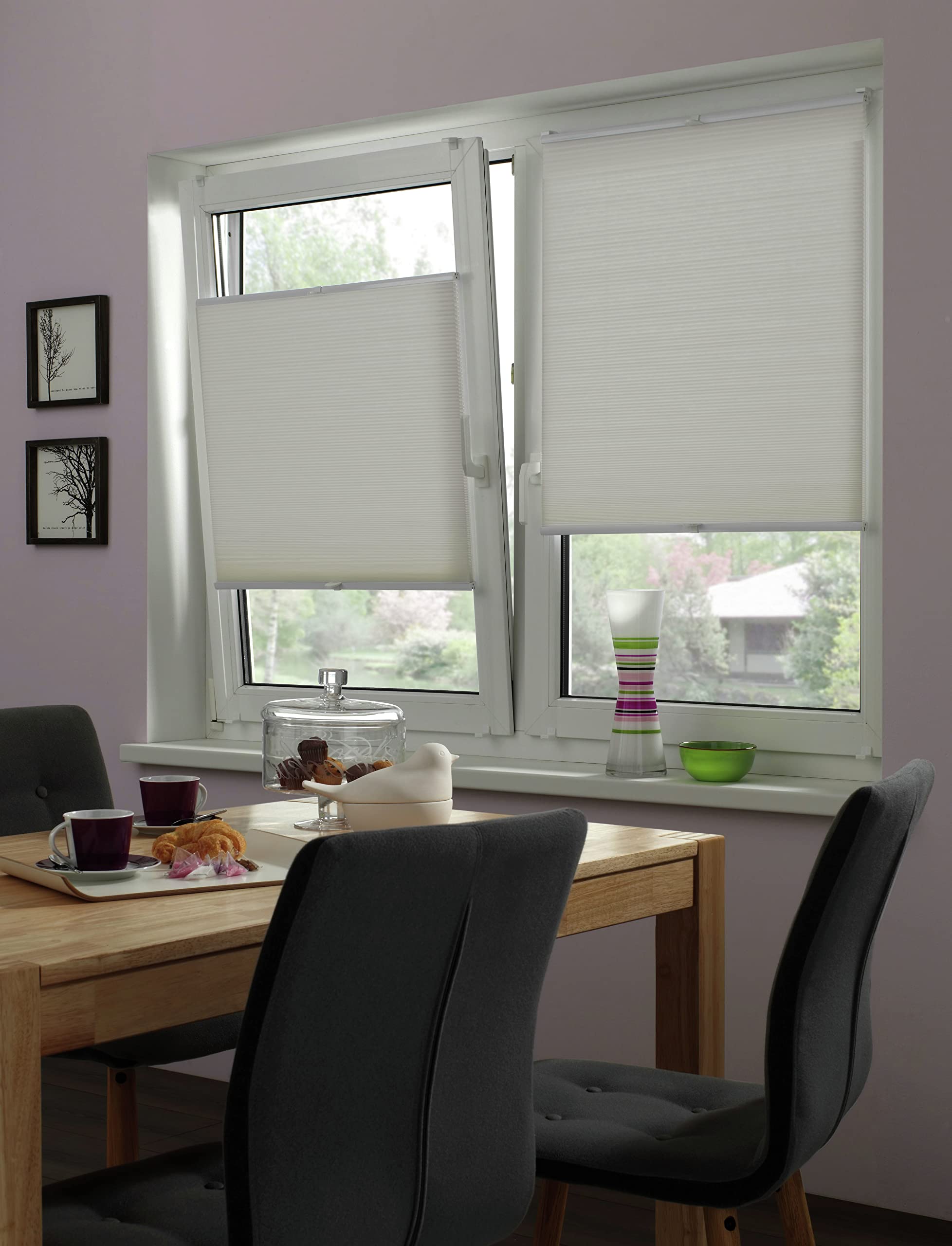 GARDINIA Concept Wabenplissee Thermo Weiß 40x130 cm