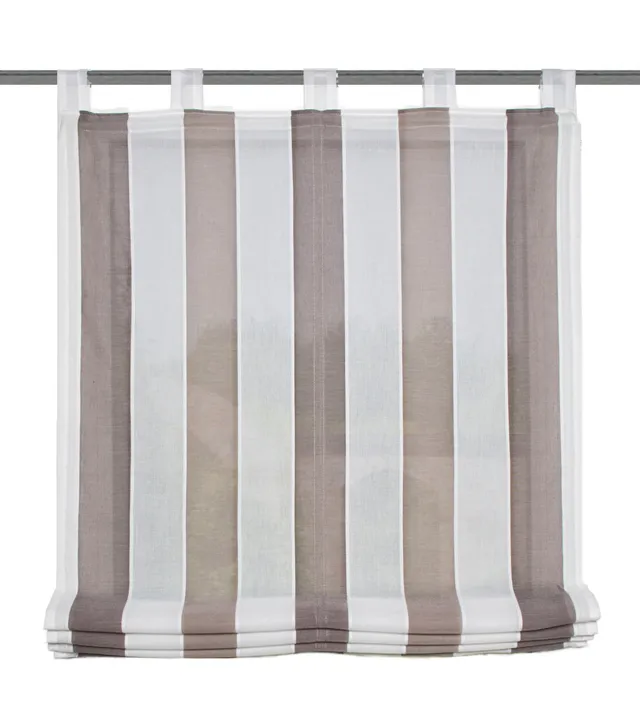 Home Fashion Raffrollo 79154-740 Raffrollo Braun 100x140 halbtransparent