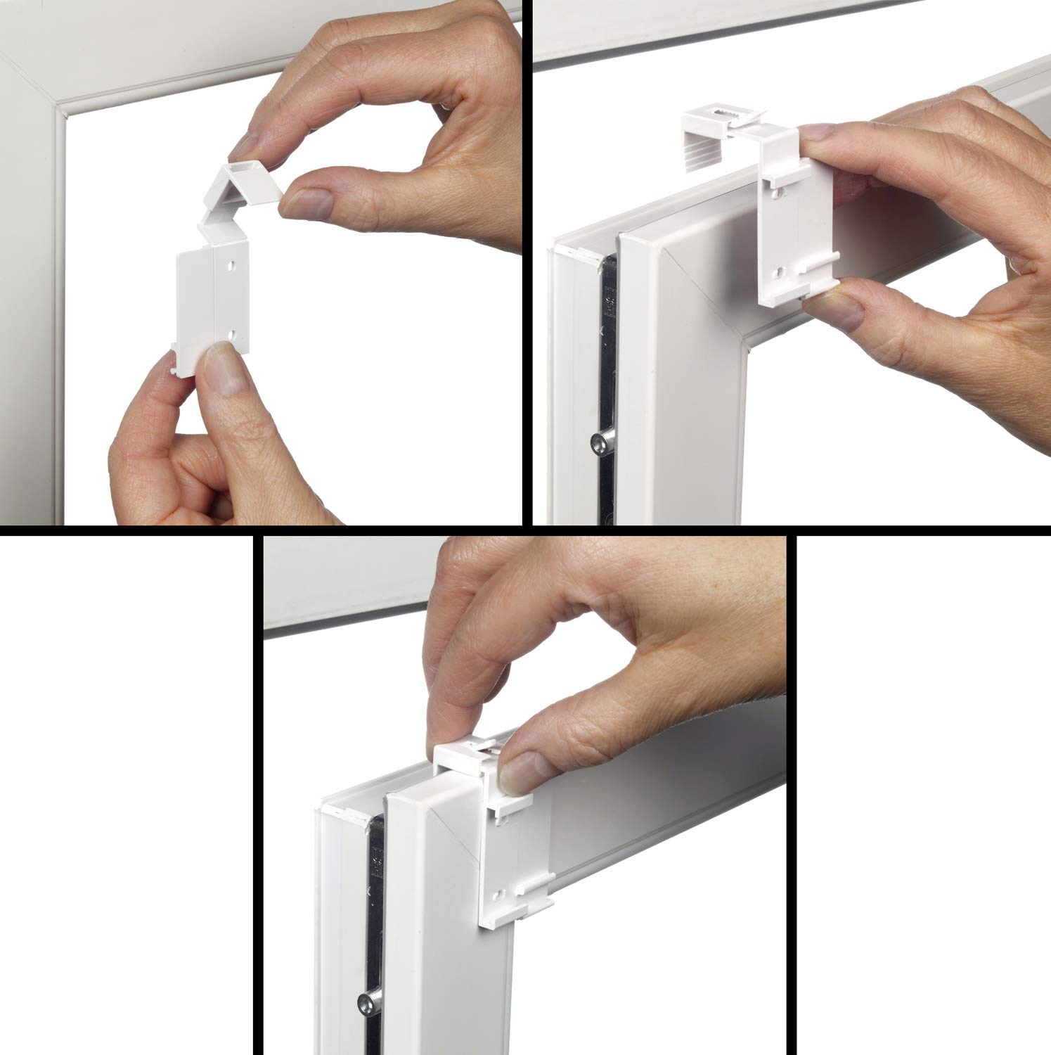 GARDINIA EASYFIX Rollo Klebe- und Klemmset Weiß ohne Bohren