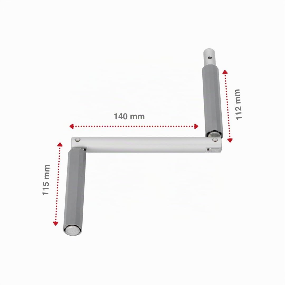 Warema Terrea Knickkurbel 16 mm Grau Aluminium Markise