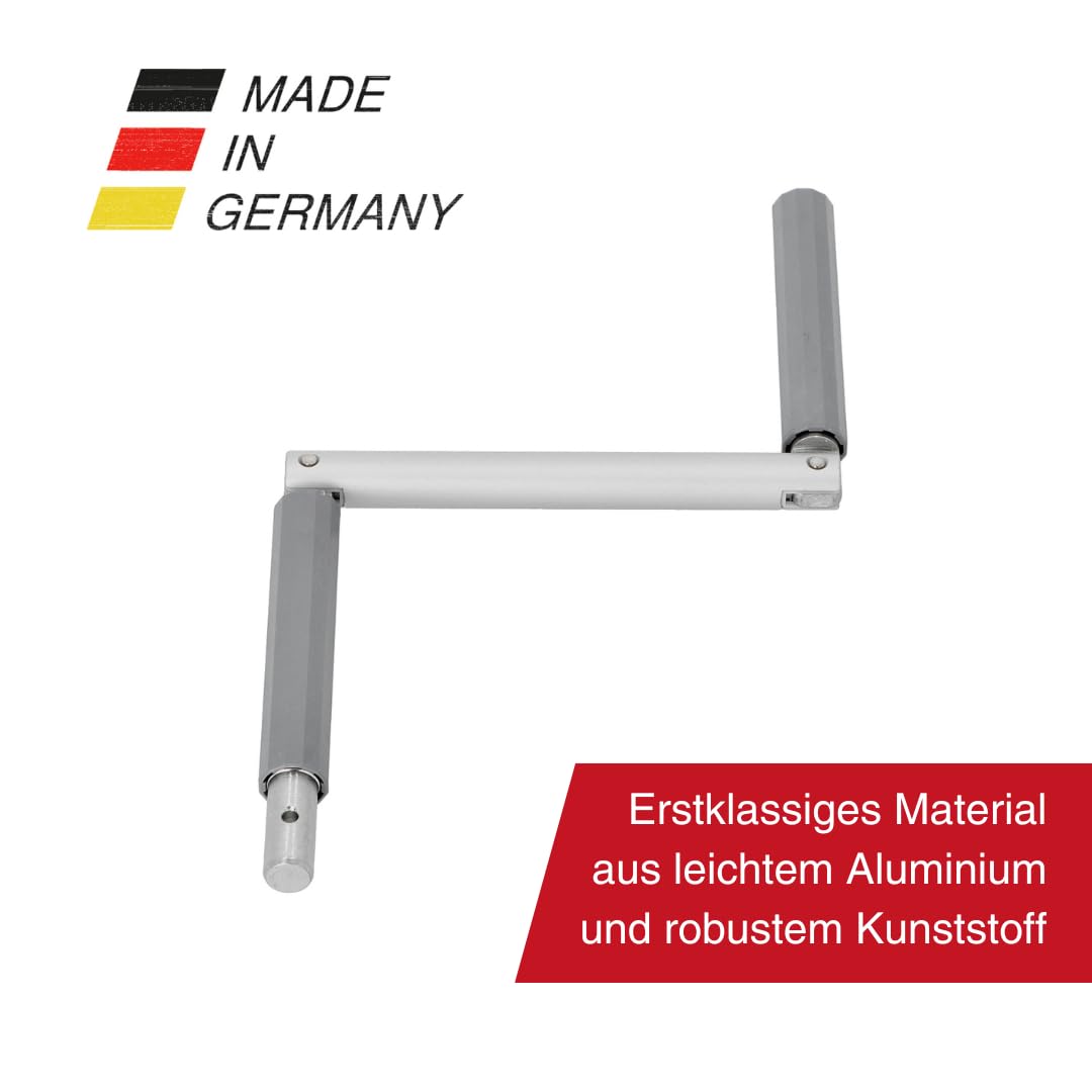 Warema Terrea Knickkurbel 16 mm Grau Aluminium Markise