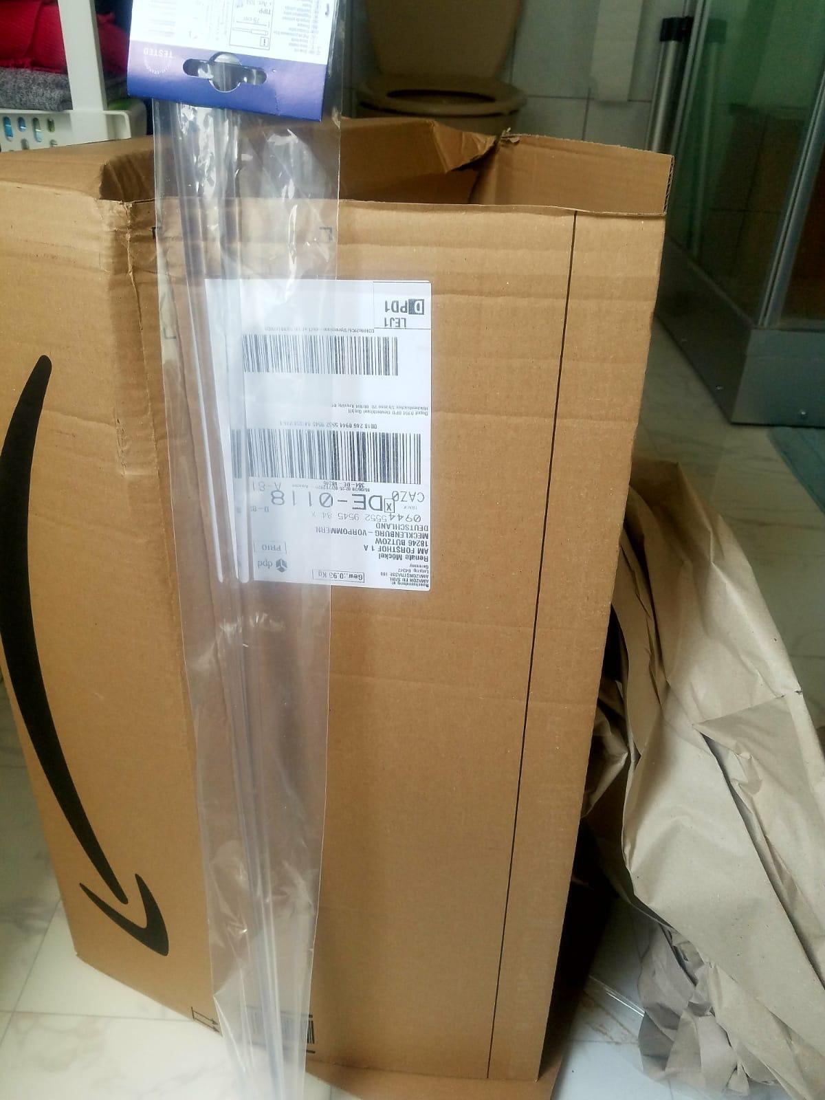 Gardinia Chicago Schleuderstab Weiß 75 cm 2 Stück Metall