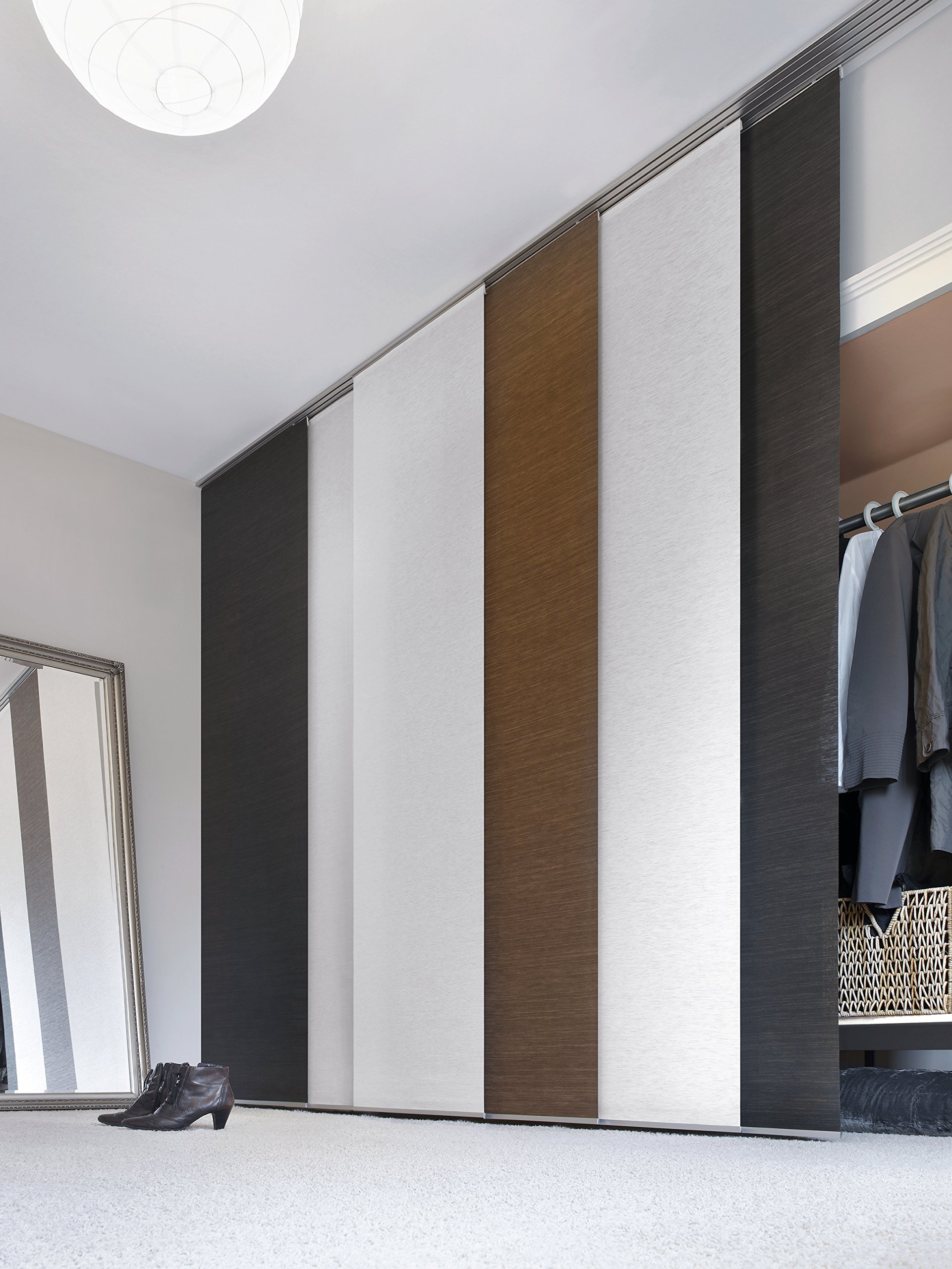Gardinia Solid Flächenvorhang braun 60x245 Nougat lichtdurchlässig