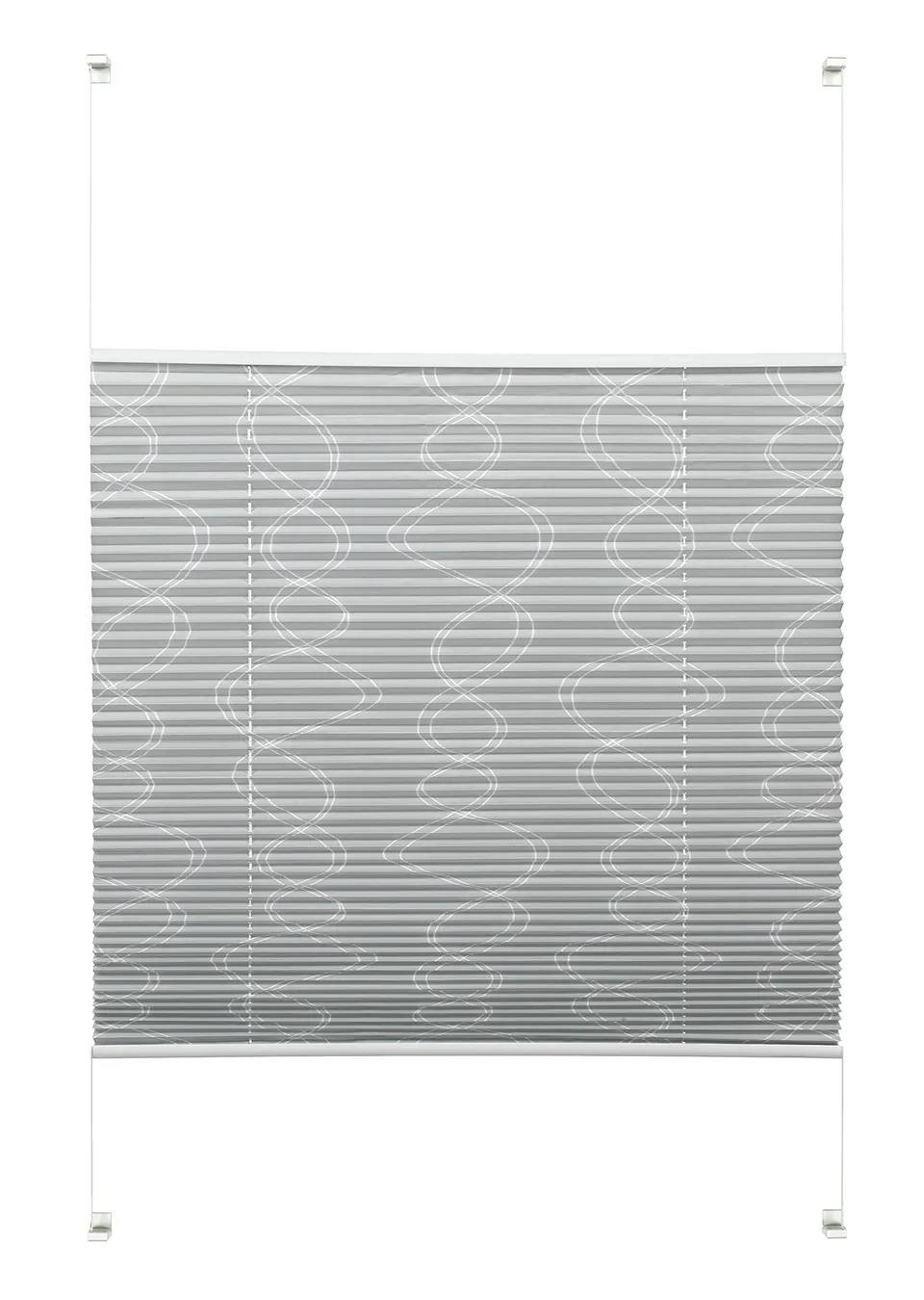 GARDINIA EASYFIX Plissee Curl Grau 50x130 cm blickdicht